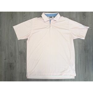 FootJoy Golf Polo XL Orange White Diamond Pattern Vaaler Creek Golf Club